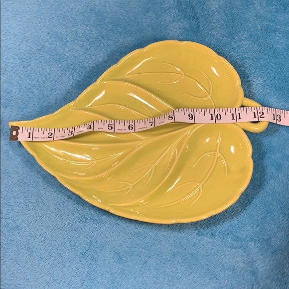 Retro Pottery LEAF Serving Tray CANDY DISH Vintage BOWL 1970s Mid-Century Modern - Picture 4 of 13